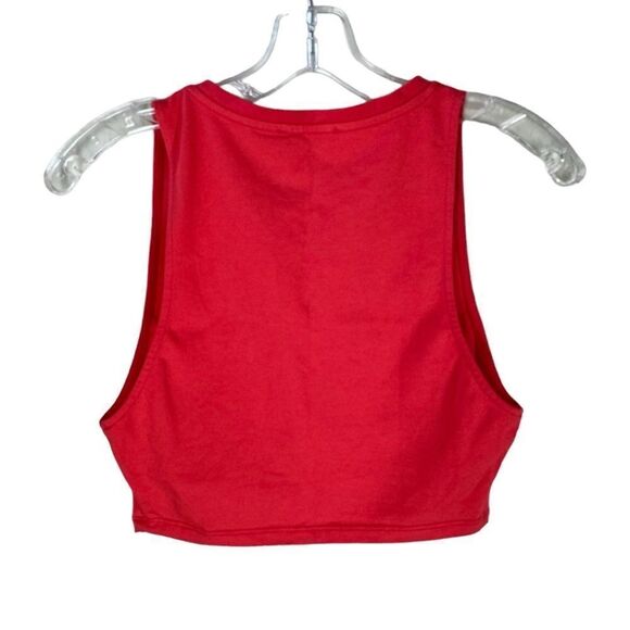 Zara Cropped Tank Top in Red Stretch Cotton in Size Small - Picture 2 of 7